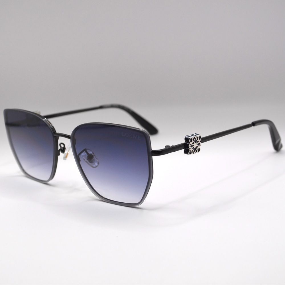 Loewe Women’s Sunglasses | Black Metal Frame | Blue/Gray Gradient Lenses